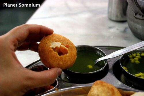 Tried pani puri at restaurant.