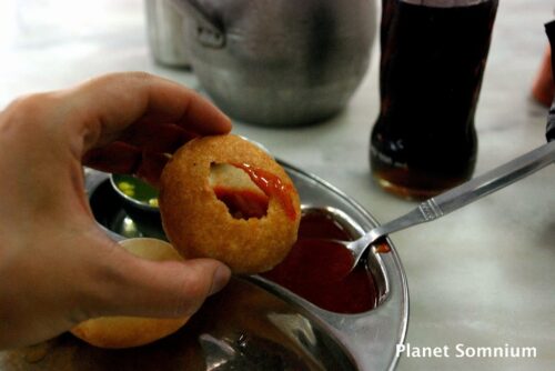 Tried pani puri at restaurant.