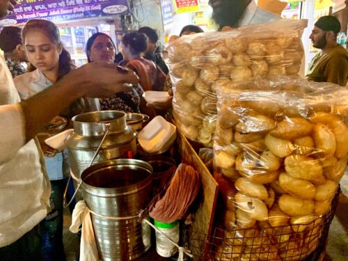 tried street pani puri.