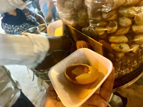 tried street pani puri.