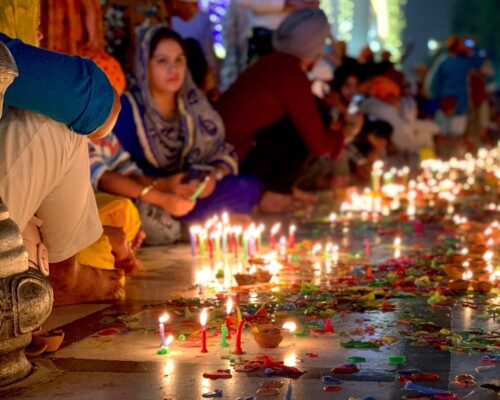 Diwali at golden temple in amritsar, 2019.