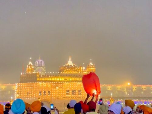 Diwali at golden temple in amritsar, 2019.